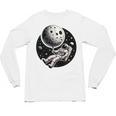 Astronaut Aesthetic Holding Moon Balloon Planets Introvert Unisex Long Sleeve T-Shirt