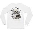 Boo Skeleton Skull Books Halloween Women School Teacher Kid Premium Unisex Long Sleeve T-Shirt