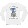 A Book A Day Keeps Reality Away Premium Tri-Blend Unisex Long Sleeve T-Shirt