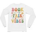 Book Fair Vibes Groovy Retro School Reading Nostalgic Unisex Long Sleeve T-Shirt