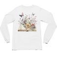 Book Flowers And Butterfly Beautiful Reading Reader Graphic Unisex Long Sleeve T-Shirt Book Flowers And Butterfly Beautiful Reading Reader Graphic Unisex Long Sleeve T-Shirt