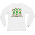 Book With Shamrocks Librarian Saint Patrick's Day Kids Unisex Long Sleeve T-Shirt