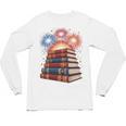 Books Fireworks 4th Of July Bookworm Patriotic Reader Unisex Long Sleeve T-Shirt Books Fireworks 4th Of July Bookworm Patriotic Reader Unisex Long Sleeve T-Shirt