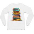 Books Painting Colorful Art Abstract Graphic Books Unisex Long Sleeve T-Shirt Books Painting Colorful Art Abstract Graphic Books Unisex Long Sleeve T-Shirt