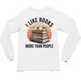 I Like Books More Than People Glasses Unisex Long Sleeve T-Shirt I Like Books More Than People Glasses Unisex Long Sleeve T-Shirt