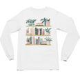 Bookshelves With Books & Plants Premium Unisex Long Sleeve T-Shirt