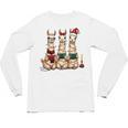 Christmas Three Llamas Reading Reading Books Llama Lover Unisex Long Sleeve T-Shirt Christmas Three Llamas Reading Reading Books Llama Lover Unisex Long Sleeve T-Shirt