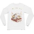 Coffee Cats & Books Cute Cat Book Lover Reading Unisex Long Sleeve T-Shirt