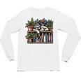 Cosy Sloth In Bookshelf With Plants Unisex Long Sleeve T-Shirt Cosy Sloth In Bookshelf With Plants Unisex Long Sleeve T-Shirt