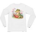 Crocodile Reading Book Watercolor Flowers Kids Unisex Long Sleeve T-Shirt Crocodile Reading Book Watercolor Flowers Kids Unisex Long Sleeve T-Shirt