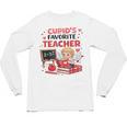 Cupid's Favorite Math Teacher Valentine Reading Book Women Unisex Long Sleeve T-Shirt Cupid's Favorite Math Teacher Valentine Reading Book Women Unisex Long Sleeve T-Shirt