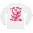Cupid's Favorite Teacher Valentines Day Heart Book Lover Unisex Long Sleeve T-Shirt