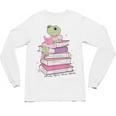 Cute Book Lover Frog Pretty Girls Read Books Kawaii Reading Unisex Long Sleeve T-Shirt