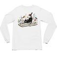 Cute Cat Flower Garden Book Kitty Reading Floral Men Women Girls Kids Unisex Long Sleeve T-Shirt Cute Cat Flower Garden Book Kitty Reading Floral Men Women Girls Kids Unisex Long Sleeve T-Shirt