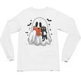 Cute Halloween Ghost Reading Book Unisex Long Sleeve T-Shirt Cute Halloween Ghost Reading Book Unisex Long Sleeve T-Shirt
