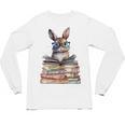 Cute Reading Bunny With Glasses Books Bookworm Reader Book Premium Tri-Blend Unisex Long Sleeve T-Shirt Cute Reading Bunny With Glasses Books Bookworm Reader Book Premium Tri-Blend Unisex Long Sleeve T-Shirt