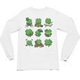 Cute Shamrock Reading St Patricks Day Teacher Book Lovers Unisex Long Sleeve T-Shirt
