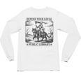 Defend Your Local Public Library Cat Knight Book Lover Unisex Long Sleeve T-Shirt