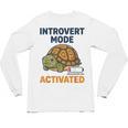 Introvert Mode Activated Low Social Battery Box Turtle Unisex Long Sleeve T-Shirt