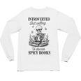 Introvert Read Spicy Books Lover Bookworm Skeleton Reading Unisex Long Sleeve T-Shirt Introvert Read Spicy Books Lover Bookworm Skeleton Reading Unisex Long Sleeve T-Shirt