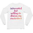 Introverted Willing To Discuss Standardbred Introvert Unisex Long Sleeve T-Shirt Introverted Willing To Discuss Standardbred Introvert Unisex Long Sleeve T-Shirt