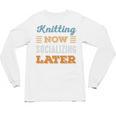 Knitting Now Minimal Socializing Introvert Vintage Unisex Long Sleeve T-Shirt Knitting Now Minimal Socializing Introvert Vintage Unisex Long Sleeve T-Shirt
