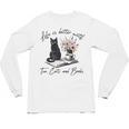 Life Better With 2 Cats Books Kitten Kitty Women Girls Kids Unisex Long Sleeve T-Shirt