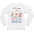 Little Miss 100 Days Smarter Cute Goose Reading Books Girls Unisex Long Sleeve T-Shirt