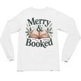 Merry And Booked Holiday Reading Winter Book Lover Premium Tri-Blend Unisex Long Sleeve T-Shirt