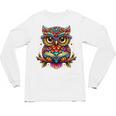 Owl With Glasses And Book Reading Unisex Long Sleeve T-Shirt
