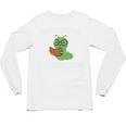 Professional Bookworm Reading Lover Cute Worm Glasses Book Unisex Long Sleeve T-Shirt