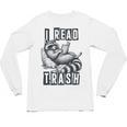 Racoon Reading Spicy Smutty Book Booktok I Read Trashy Books Unisex Long Sleeve T-Shirt