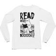 Read More Books Ghost Halloween Reading Teacher Literacy Unisex Long Sleeve T-Shirt Read More Books Ghost Halloween Reading Teacher Literacy Unisex Long Sleeve T-Shirt