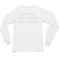 Read Books Lift Weights Fight Fascists Lovers Reading Premium Tri-Blend Unisex Long Sleeve T-Shirt