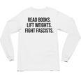 Read Books Lift Weights Fight Fascists Premium Tri-Blend Unisex Long Sleeve T-Shirt Read Books Lift Weights Fight Fascists Premium Tri-Blend Unisex Long Sleeve T-Shirt