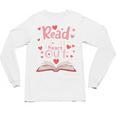 Read Your Heart Out Teacher Valentines Day Reading Book Love Premium Tri-Blend Unisex Long Sleeve T-Shirt