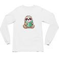 I Read Past My Bedtime Reading Sloth Book Lover Unisex Long Sleeve T-Shirt