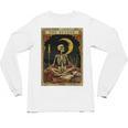 The Reader Tarot Card Book Lover Skeleton Art Goth Style Unisex Long Sleeve T-Shirt