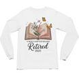 Retired 2025 A New Chapter Begins Retirement Teacher Book Unisex Long Sleeve T-Shirt