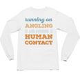 Running On Angling Social Introvert Humor Vintage Unisex Long Sleeve T-Shirt Running On Angling Social Introvert Humor Vintage Unisex Long Sleeve T-Shirt