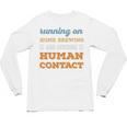 Running On Home Brewing Social Introvert Humor Vintage Unisex Long Sleeve T-Shirt