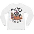 Salem WItch Book Club Halloween Raccoon Witch Reading Book Unisex Long Sleeve T-Shirt
