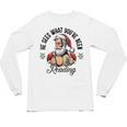 He Sees What You'Ve Been Reading Santa Xmas Book Lover Unisex Long Sleeve T-Shirt