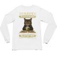 i Have Selective Hearing Cat Coffee Books Retro Unisex Long Sleeve T-Shirt