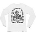 Smut Reader Skeleton Book Lover Dark Humor Art Premium Tri-Blend Unisex Long Sleeve T-Shirt