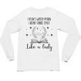 Smutty Book Lovers Romantasy Dark Fairy Tales Romance Reader I Dont Watch Porn Small Grey Unisex Long Sleeve T-Shirt