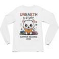 Unearth a Story Cute Kitten Summer Reading 2026 Cat Book Unisex Long Sleeve T-Shirt