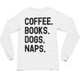 Vintage Coffee Books Dogs Naps Retro Unisex Long Sleeve T-Shirt