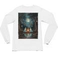 Vintage Ghost Book Reading Camping Gothic Halloween Teachers Unisex Long Sleeve T-Shirt