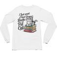 Vintage I Just Want To Read Books And Pet Cats Cat Raglan Baseball Tee Unisex Long Sleeve T-Shirt